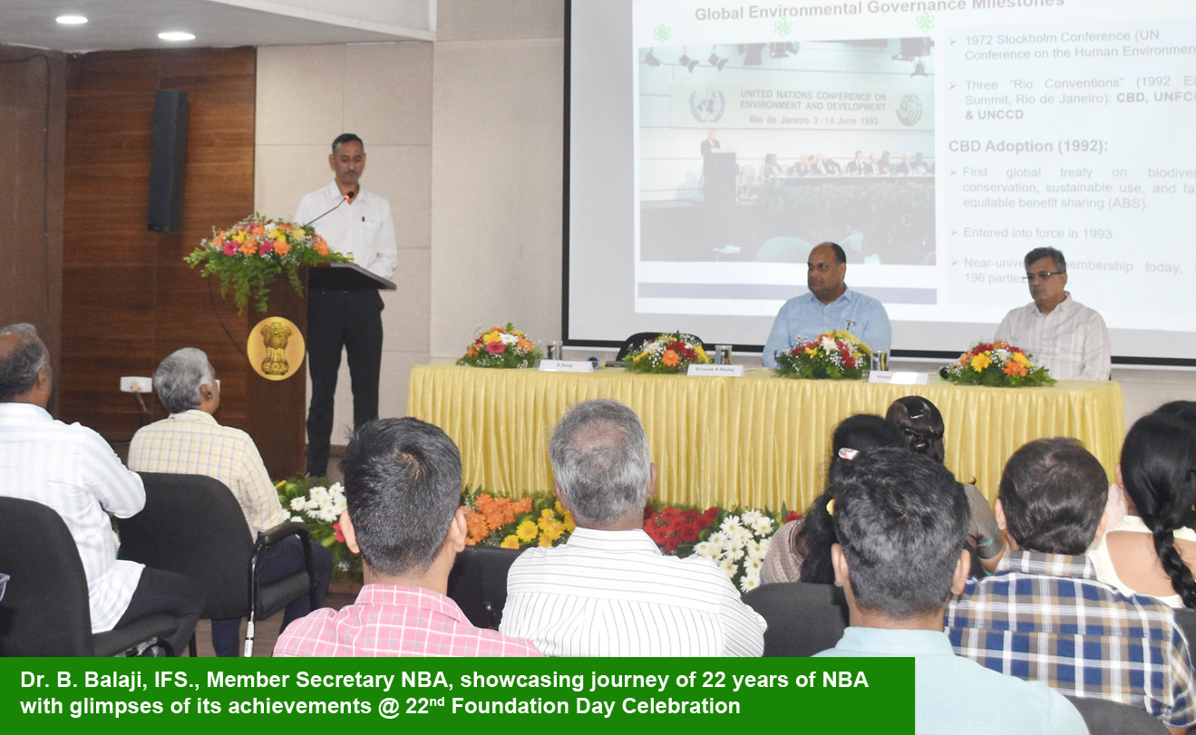 Member Secretary Speech on 22nd Foundtion Day, National Biodiversity Authority 