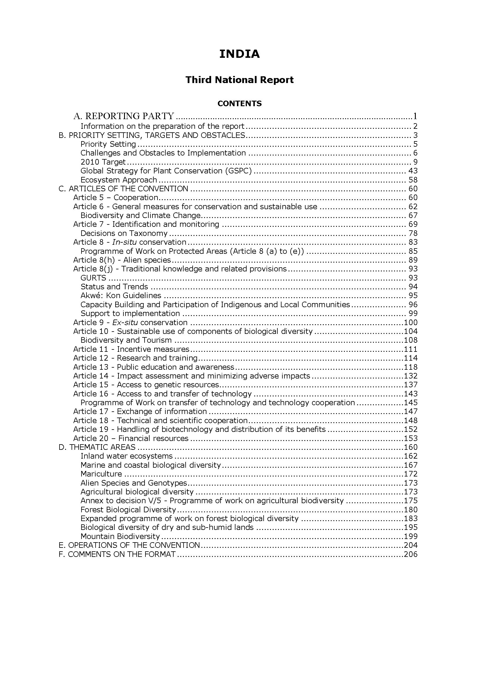 Third National Report